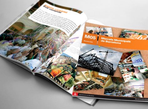 Disseny editorial de les memòries dels Mercats de Barcelona