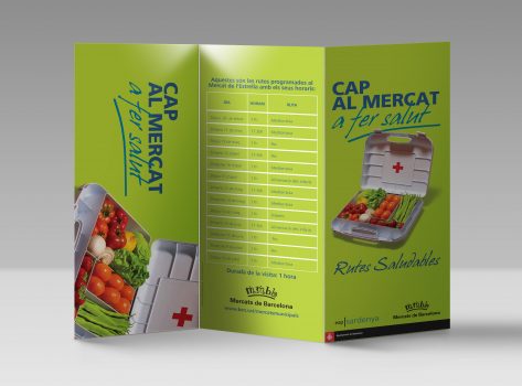 Tríptic de la campanya Cap al mercat a fer salut