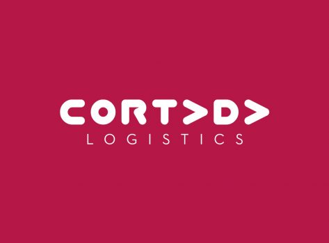 Logotip de Cortada Logistics amb fletxes integrades